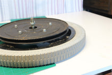Rear wheel with pulley tire and axle for a 21st Century Scientific Inc Bounder P