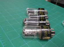 2 x 6SN7 GT & 2 x 6SN7 GTB Raytheon Black Plate Tubes - TV-7