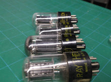 2 x 6SN7 GT & 2 x 6SN7 GTB Raytheon Black Plate Tubes - TV-7