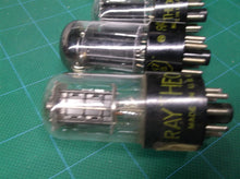 2 x 6SN7 GT & 2 x 6SN7 GTB Raytheon Black Plate Tubes - TV-7