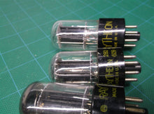 2 x 6SN7 GT & 2 x 6SN7 GTB Raytheon Black Plate Tubes - TV-7