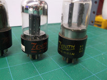 3 x 6SN7 GT/GTB Zenith Tubes - TV-7