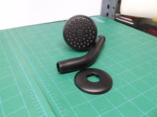 1.75 gpm black Fixed Showerhead 2.5" Diameter new but scratches no box