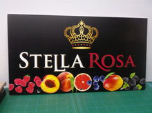 stella rosa wine sign off of a wine stand