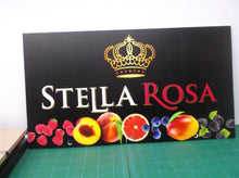 stella rosa wine sign off of a wine stand