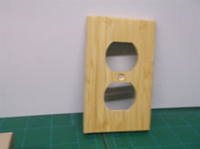 1pc Raw Wood Double Hole Outlet Cover