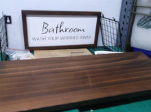 WOPITUES Floating Shelves with Bathroom Wall Décor Sign,Wood Floating Bathroom S