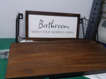WOPITUES Floating Shelves with Bathroom Wall Décor Sign,Wood Floating Bathroom S