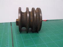 Odd Vintage 3"x2.5" pulley, 3x3-3/8 OAH Tube Bending? 3 groove pulley 3/8, 1/2,