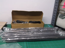 Black Curtain Rod for Windows 48 to 84 inch with 2pcs Curtain Holdbacks