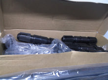 Black Curtain Rod for Windows 48 to 84 inch with 2pcs Curtain Holdbacks