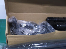Black Curtain Rod for Windows 48 to 84 inch with 2pcs Curtain Holdbacks