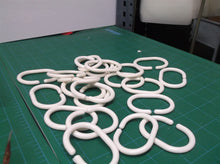 22Pcs Plastic White Shower Curtain Rings