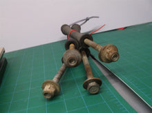 lot of 4 10.5" x 3/8" bolts with nuts, washers, and rubber Rollers 5-3/4"x1
