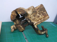 Vintage cramp on bench top vice