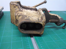 Vintage cramp on bench top vice
