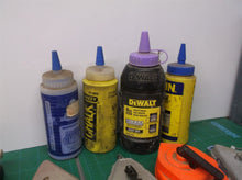 4 chalk lines with chalk