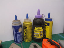 4 chalk lines with chalk