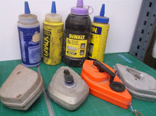 4 chalk lines with chalk