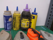 4 chalk lines with chalk