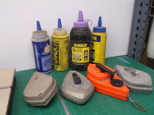 4 chalk lines with chalk
