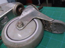 (4) 100X27 CASTER WHEELS w Brakes, 3/8" STUD