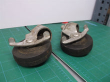 (2) Bassick Swivel Locking Brake Casters Rubber Wheel 3" x 3/4"