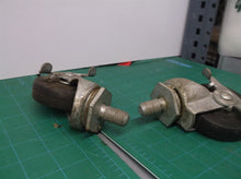 (2) Bassick Swivel Locking Brake Casters Rubber Wheel 3" x 3/4"