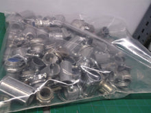 Lot of 100+ electrical conduit fittings nuts etc