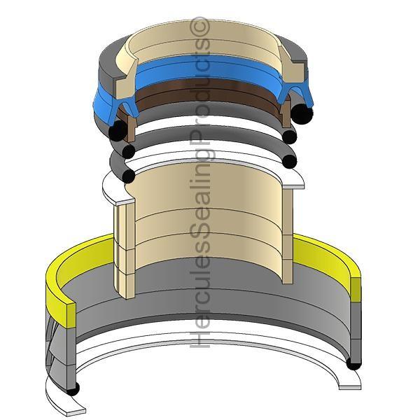 E35300040 Boom Bucket Cylinder Seal Kit Fits Mitsubishi MS180-8