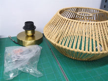 wicker ceiling light fixture with hardware
