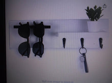 Key Hanger with 3 Hooks Organizes, Enhances Home Decor (15” x 4.5” x 2.6”) (Whit