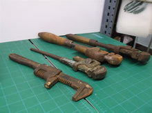 lot of 4 vintage adjustable pipe wrenches