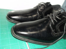 Men's 9M Stacy Adams Ardell Plain Toe Oxford Lace Up Slip Resistant Black 20162