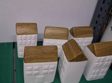 Lot of 3 2.5 x 4 x 2 & lot of 3 4 x 3 x 2 ceramic houses