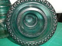 Lot of 2 Aqua (Blue/Green) Hemingray 42 Electrical Glass Insulator - Made in USA