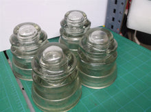 4 ARMSTRON Clear Glass Insulator Marked DP1 Made in U.S.A.