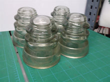 4 ARMSTRON Clear Glass Insulator Marked DP1 Made in U.S.A.
