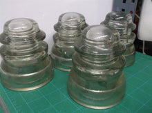 4 ARMSTRON Clear Glass Insulator Marked DP1 Made in U.S.A.