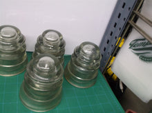 4 ARMSTRON Clear Glass Insulator Marked DP1 Made in U.S.A.