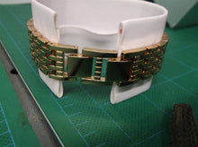Women American Exchange Watch Mother of Pearl Face Gold Tone Band