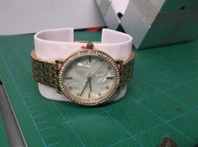 Women American Exchange Watch Mother of Pearl Face Gold Tone Band