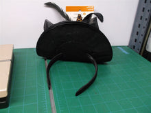 Celebrate It Halloween Headband Witches Hat Feather Rose Black Orange