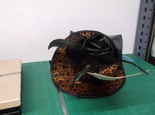 Celebrate It Halloween Headband Witches Hat Feather Rose Black Orange