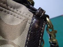 Coach Bag Small Wristlet Purse Top Zip side buckles 7”x 3.5” Brown