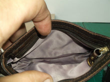 Coach Bag Small Wristlet Purse Top Zip side buckles 7”x 3.5” Brown