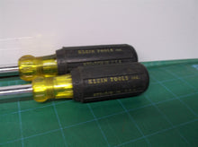 2-KLEIN TOOLS 3/8" & 7/16" HOLLOW SHAFT NUT DRIVERS #630 MADE IN THE U.S.A