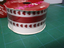 Red & Pink Valentines Day Ribbon 3 Roll Lot White Hearts Red 3/8 in x 125 ft