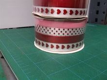 Red & Pink Valentines Day Ribbon 5 Roll Lot White Hearts Pink Red 3/8 in x 125 f