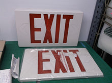 046608 LED Exit Sign, AC, White, 1/Each Exit single or double with snap in arrow